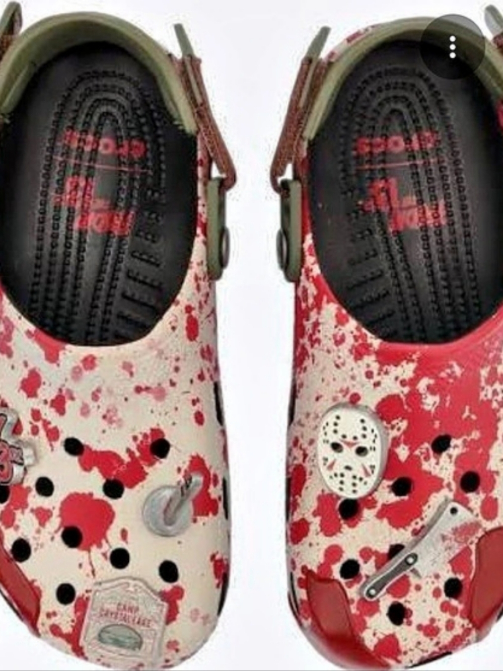 Crocs Classic Clog Jason Voorhees Friday the 13th Red & White